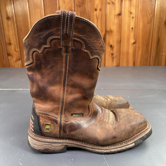 Dan Post Boots Journeyman Waterproof Comp Toe Work Men's Brown size 11 D - Picture 5 of 10
